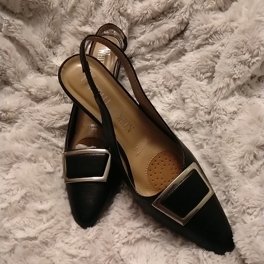 Whittall and Shon "Twiggy" Slingback heels *NEW*